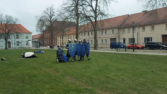 Bogenschützen gegen Schildwall