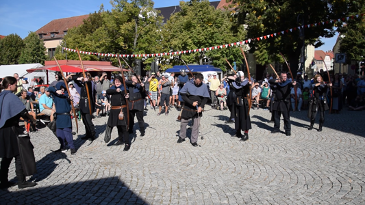 Schützen Block gegen Schildwall